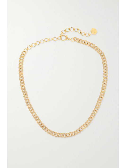 Mini 18-karat Gold Diamond Choker