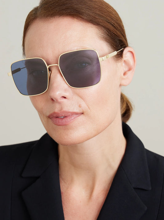 Image of Sunglasses. Product name - Diorcannage S1u Gold-tone Square-frame Sunglasses in Multi colour by brand - DIOR Eyewear