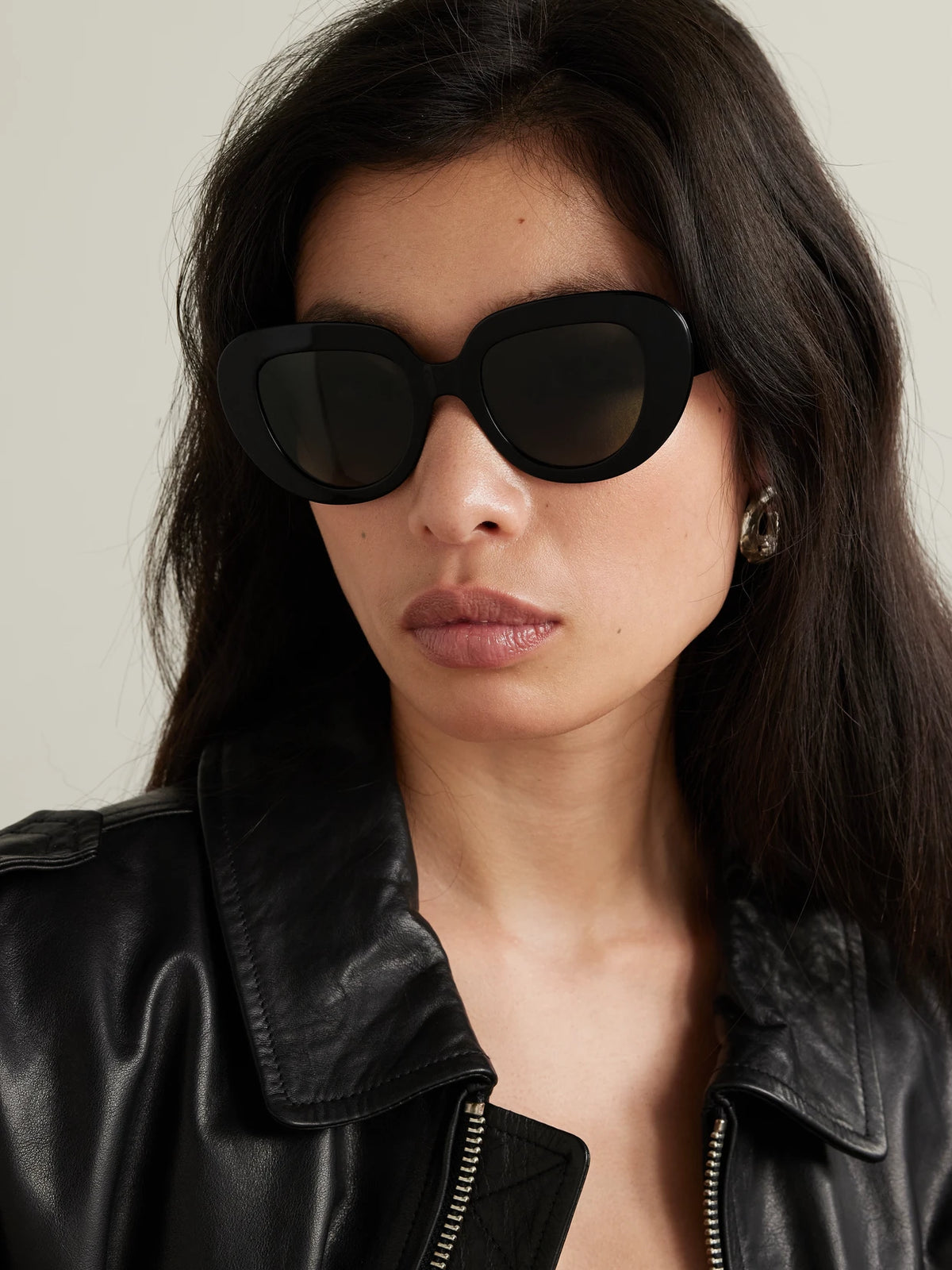 Image of Sunglasses. Product name - Oversized Butterfly-frame Acetate Sunglasses in Black colour by brand - CELINE Eyewear
