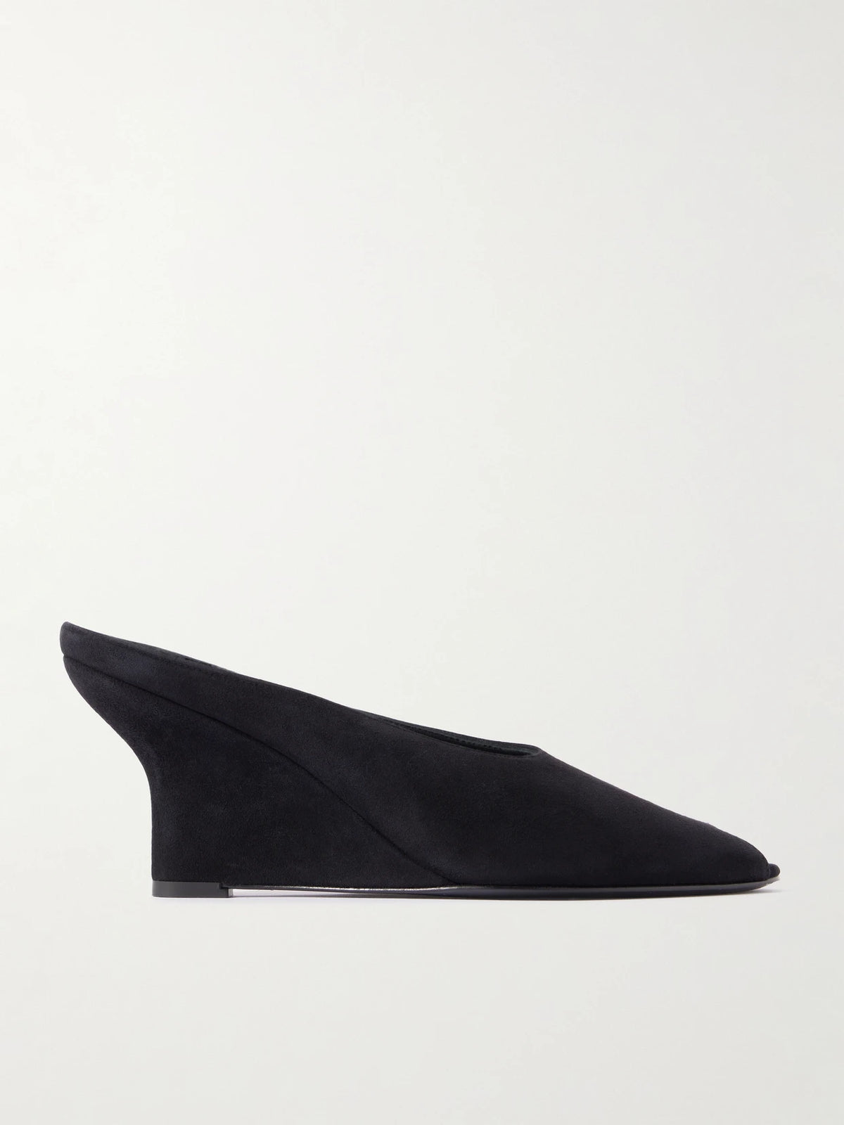 Velvet Wedge Mules