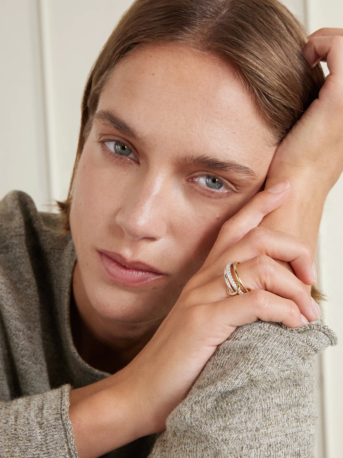 Image of Rings. Product name - Tigris Sterling Silver, 18-karat Gold And Diamond Ring in Multi colour by brand - Spinelli Kilcollin