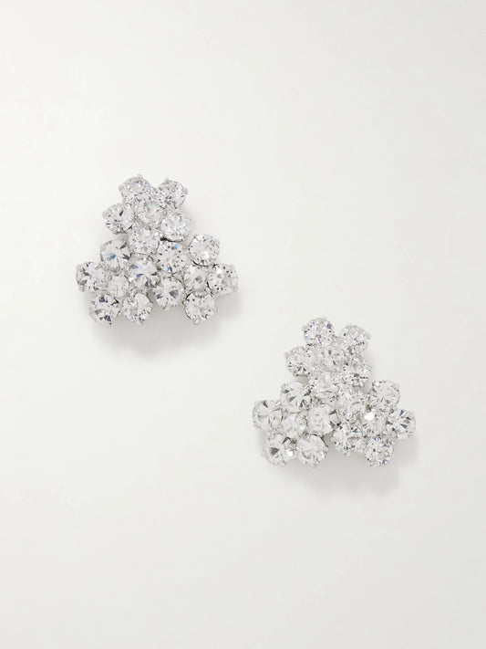 Violet Silver-plated Swarovski Crystal Earrings