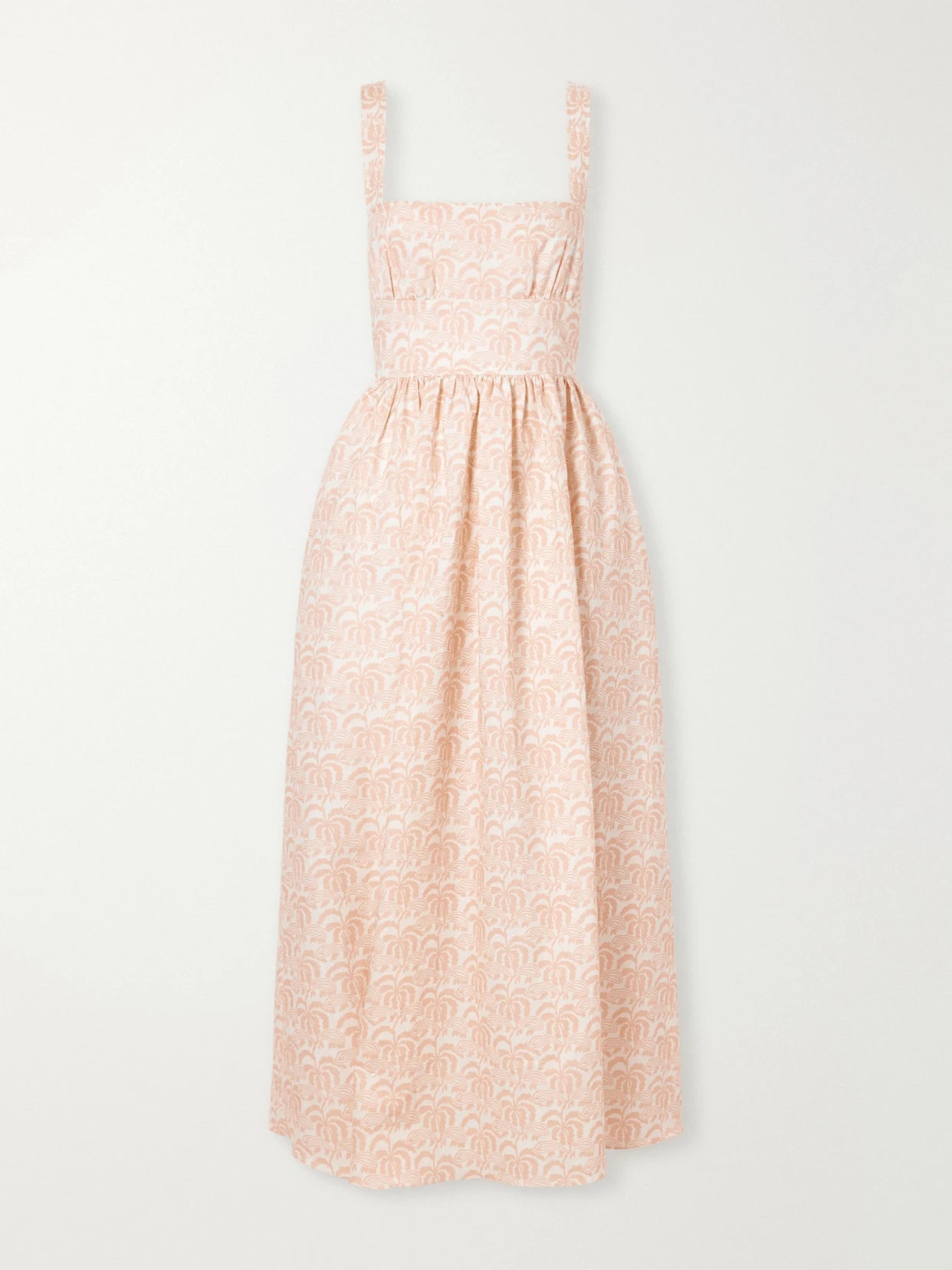 Crossback Linen-blended Maxi Dress