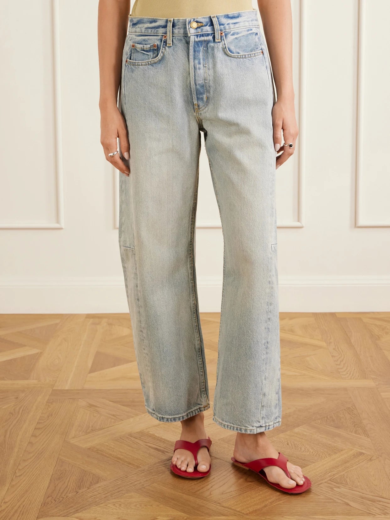 Slim Lasso High-rise Wide-leg Jeans