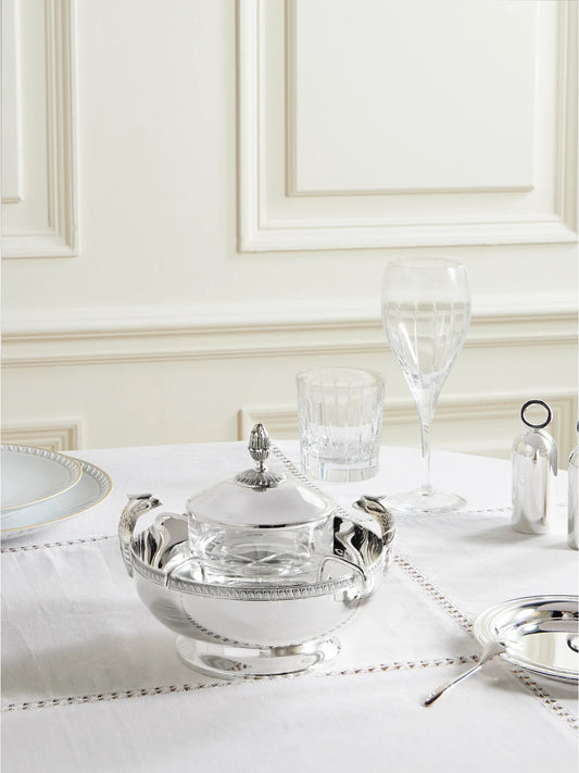 Image of Tableware. Product name - Malmaison Silver-plated Caviar Serving Set in Multi colour by brand - Christofle