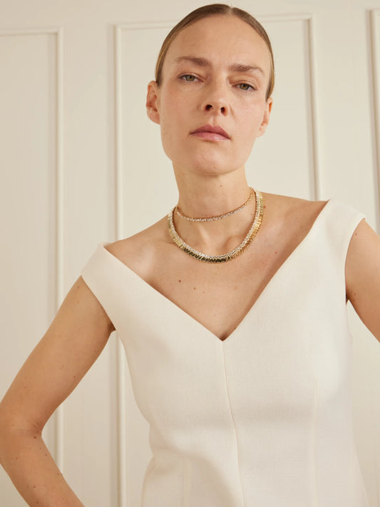 Image of Necklaces. Product name - 18-karat Gold Diamond Choker in Multi colour by brand - Suzanne Kalan