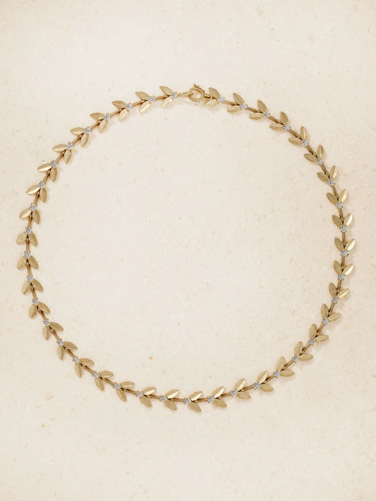 Irene Neuwirth Golden Blossom 18-karat Gold Diamond Necklace