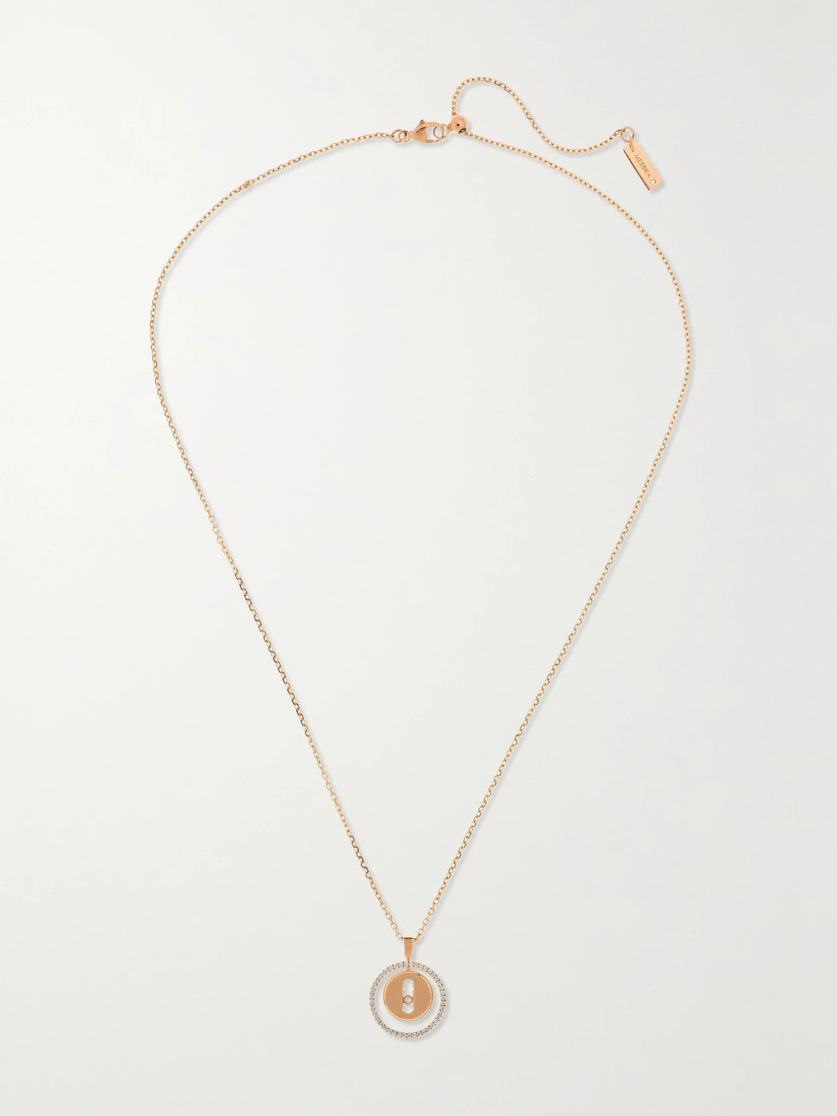Lucky Move 18-karat Rose Gold Diamond Necklace