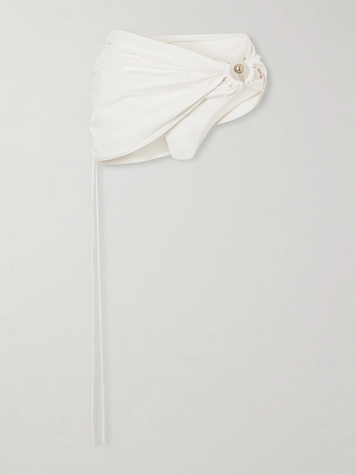 Ruched Orbit Embellished Bikini Briefs