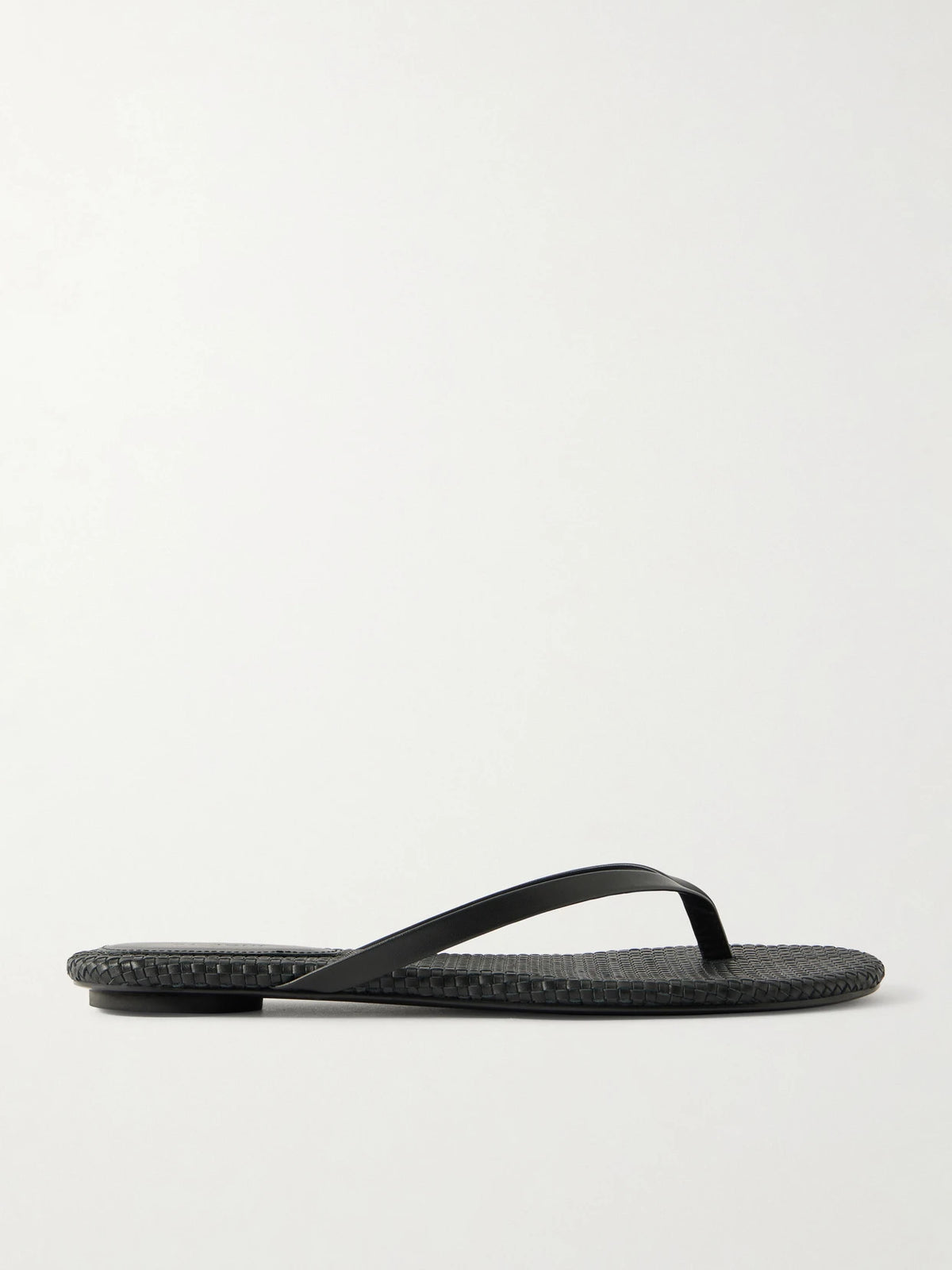 Woven Leather Flip Flops