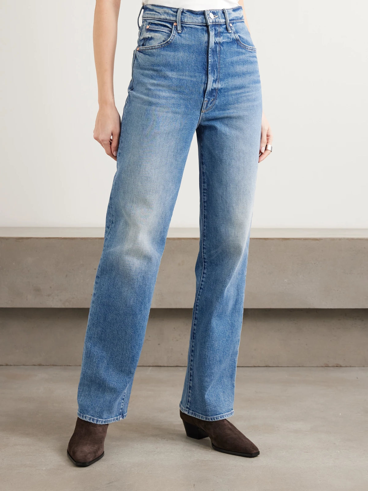 Tunnel Vision Sneak High-rise Straight-leg Jeans