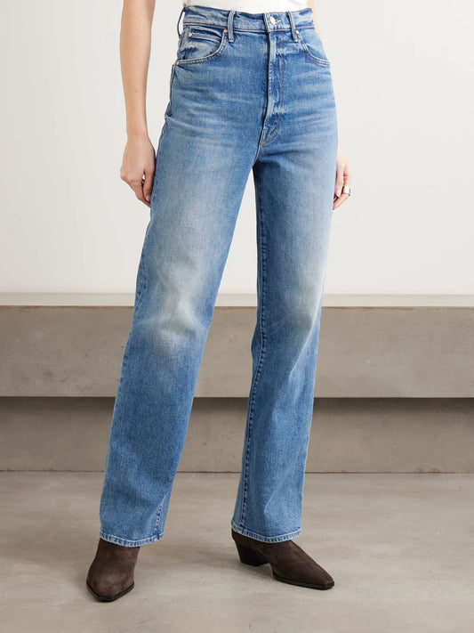 Tunnel Vision Sneak High-rise Straight-leg Jeans