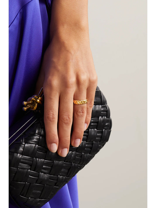 Image of Rings. Product name - Triangolini 18-karat Gold Ring in Multi colour by brand - Marina B