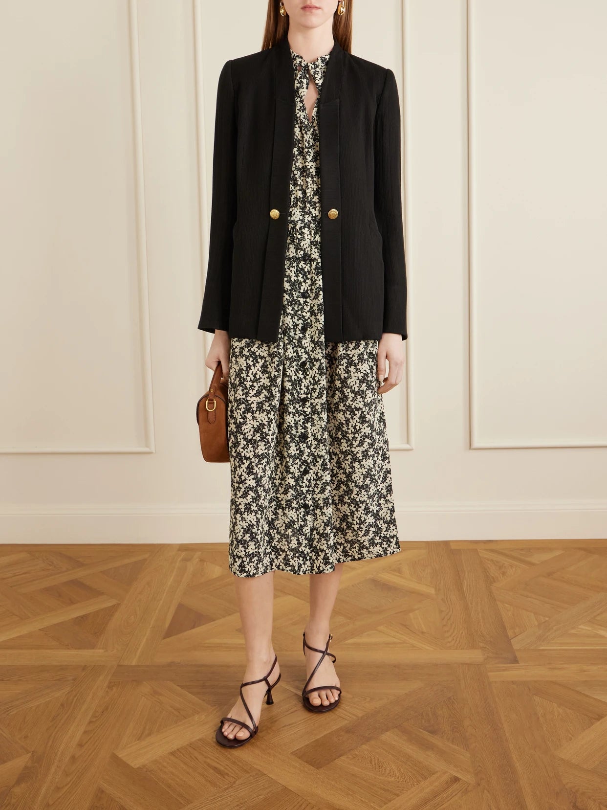 Image of Coats & Jackets. Product name - Raf Jersey Blazer in Black colour by brand - MAISON MAYLE