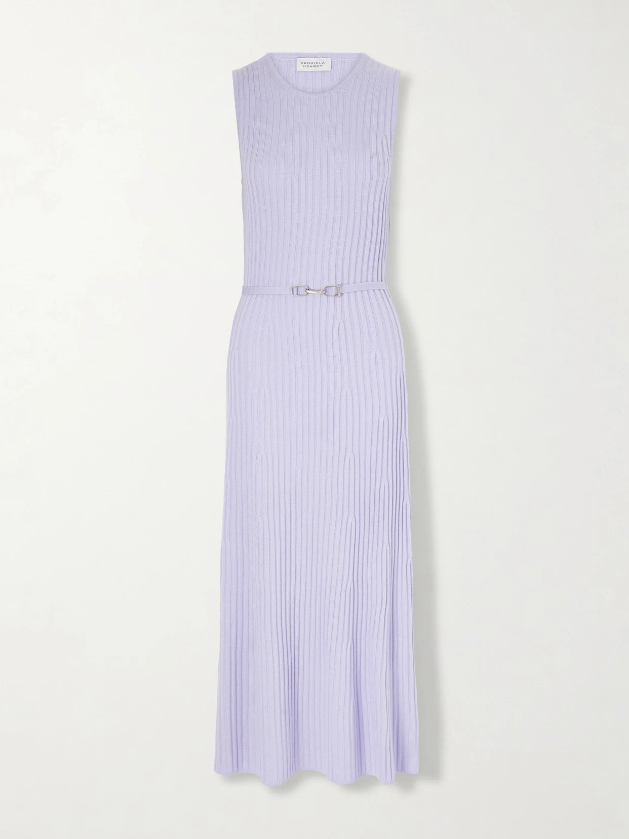 Meier Belted Ribbed Wool And Cashmere-blend Midi Dress