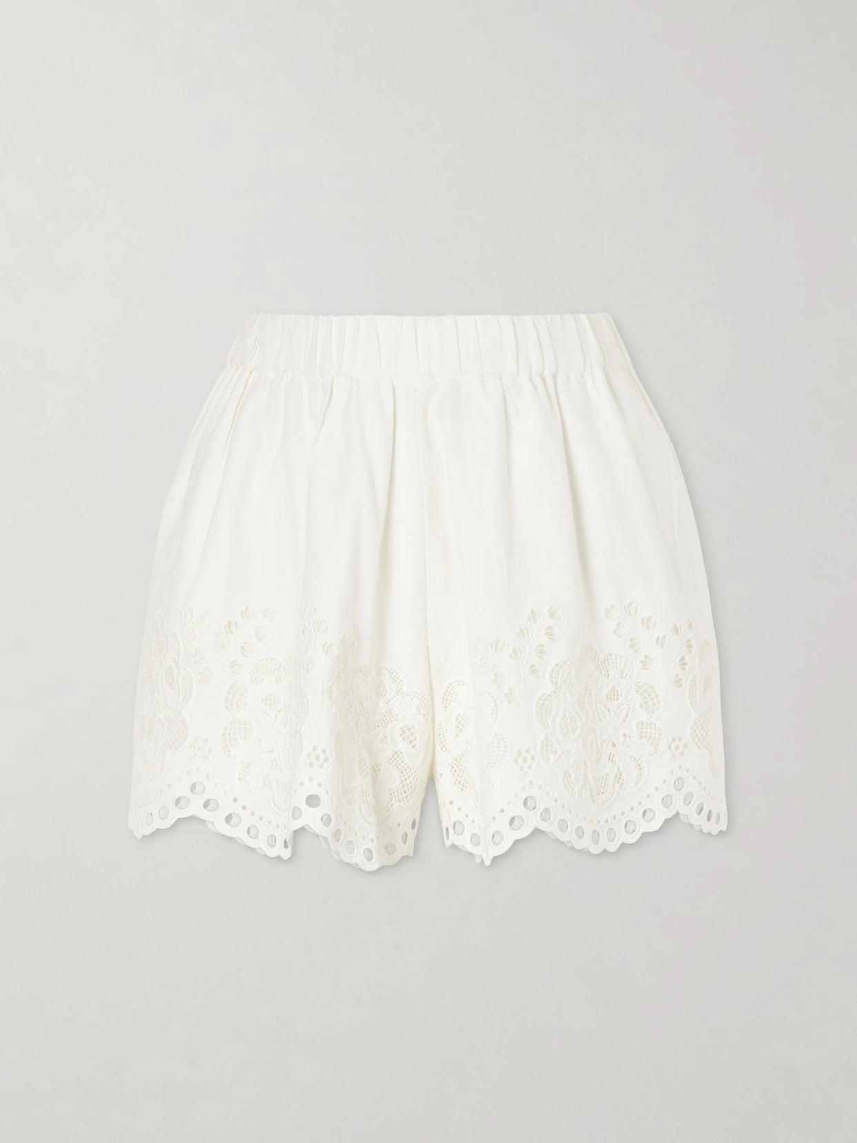 Gardener Embroidered Cotton And Linen-blend Shorts