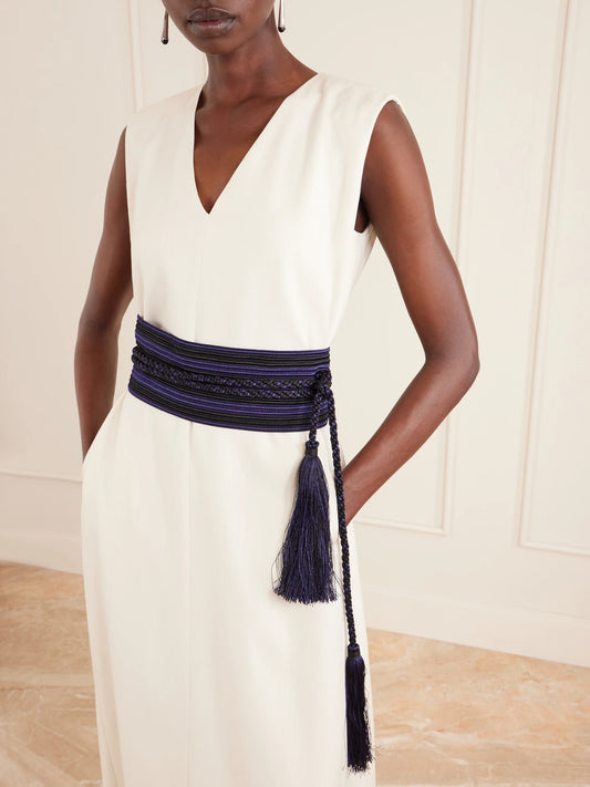 Vesper Tasseled Striped Cord Belt