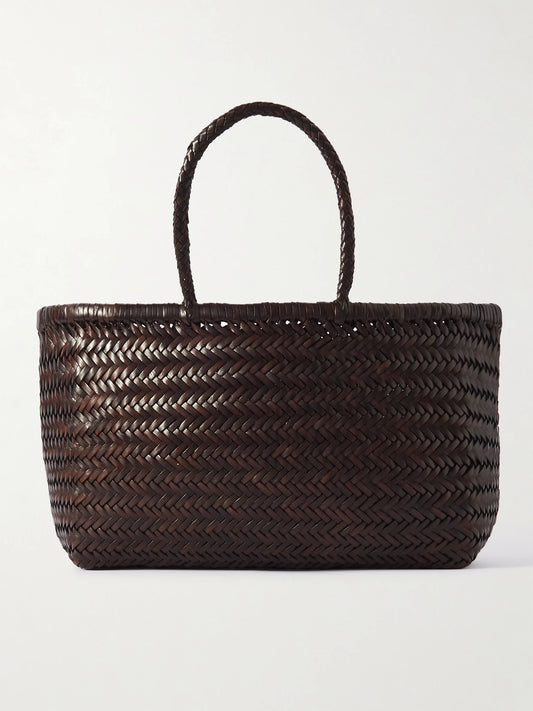 Dragon Diffusion Bamboo Triple Jump Woven Leather Tote