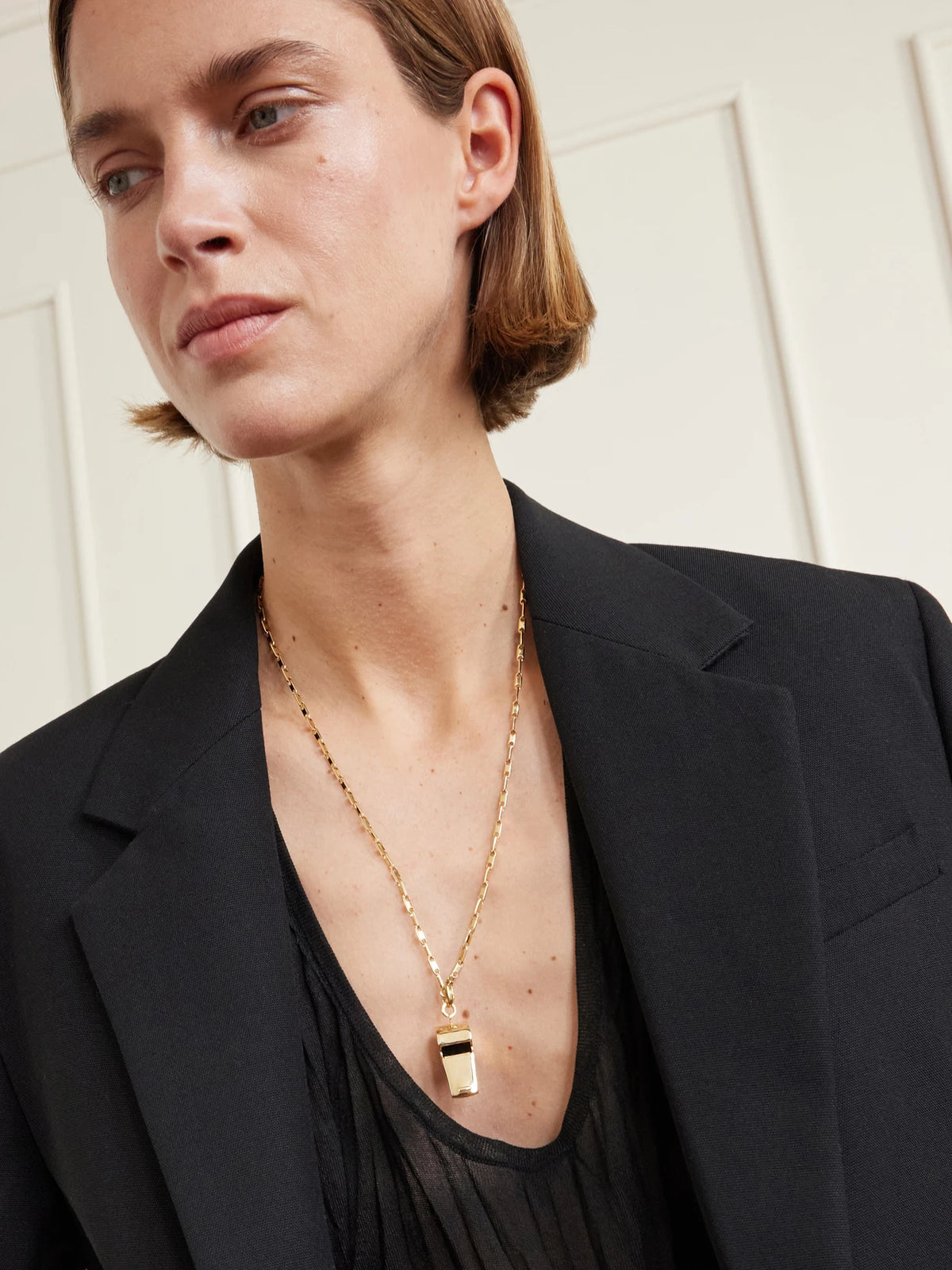 Image of Charms. Product name - Piero Whistle 18-karat Gold Pendant in Multi colour by brand - Ilaria Icardi