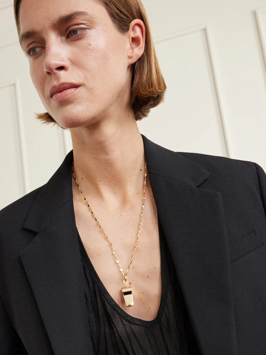 Image of Charms. Product name - Piero Whistle 18-karat Gold Pendant in Multi colour by brand - Ilaria Icardi