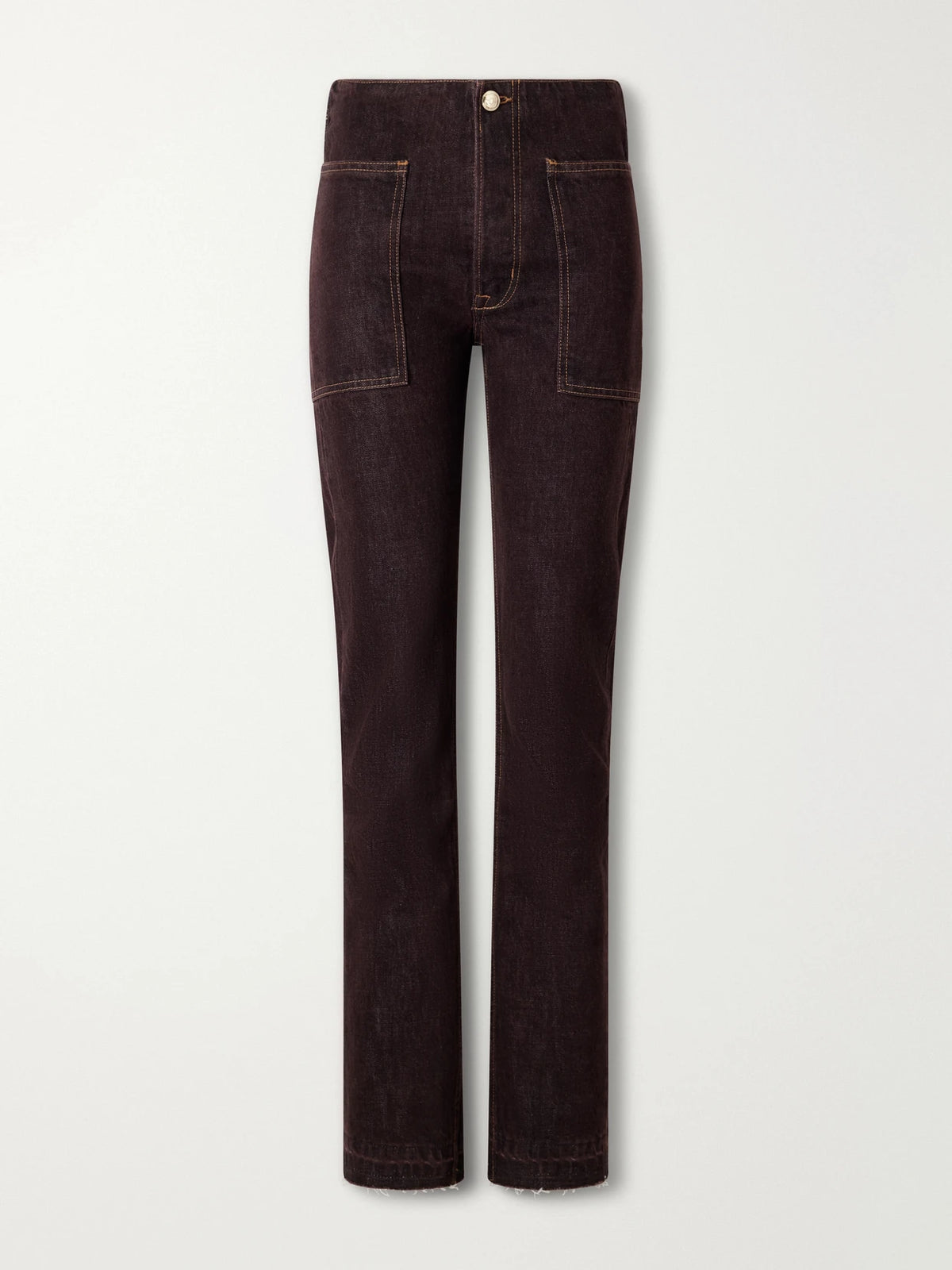 RÙADH The Bèbè Frayed Mid-rise Straight-leg Jeans