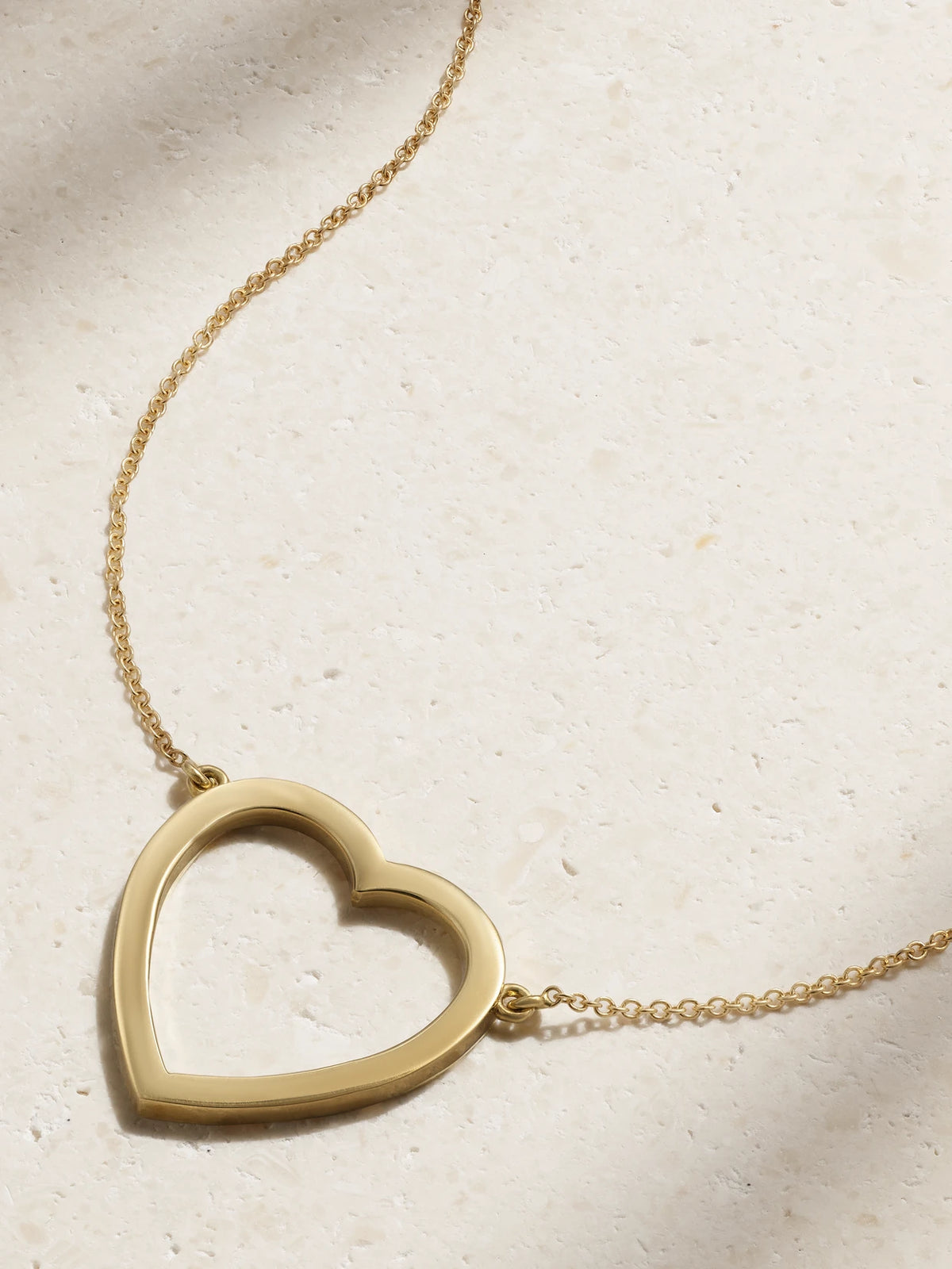 Open Heart 18-karat Gold Necklace