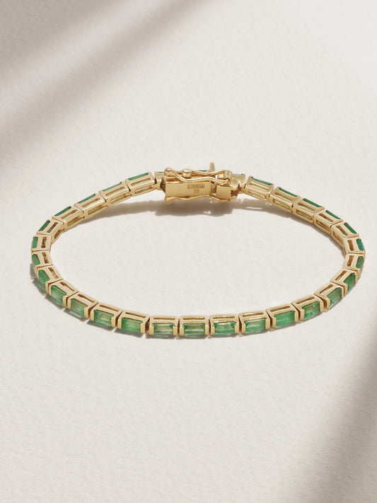 14-karat Gold Emerald Tennis Bracelet