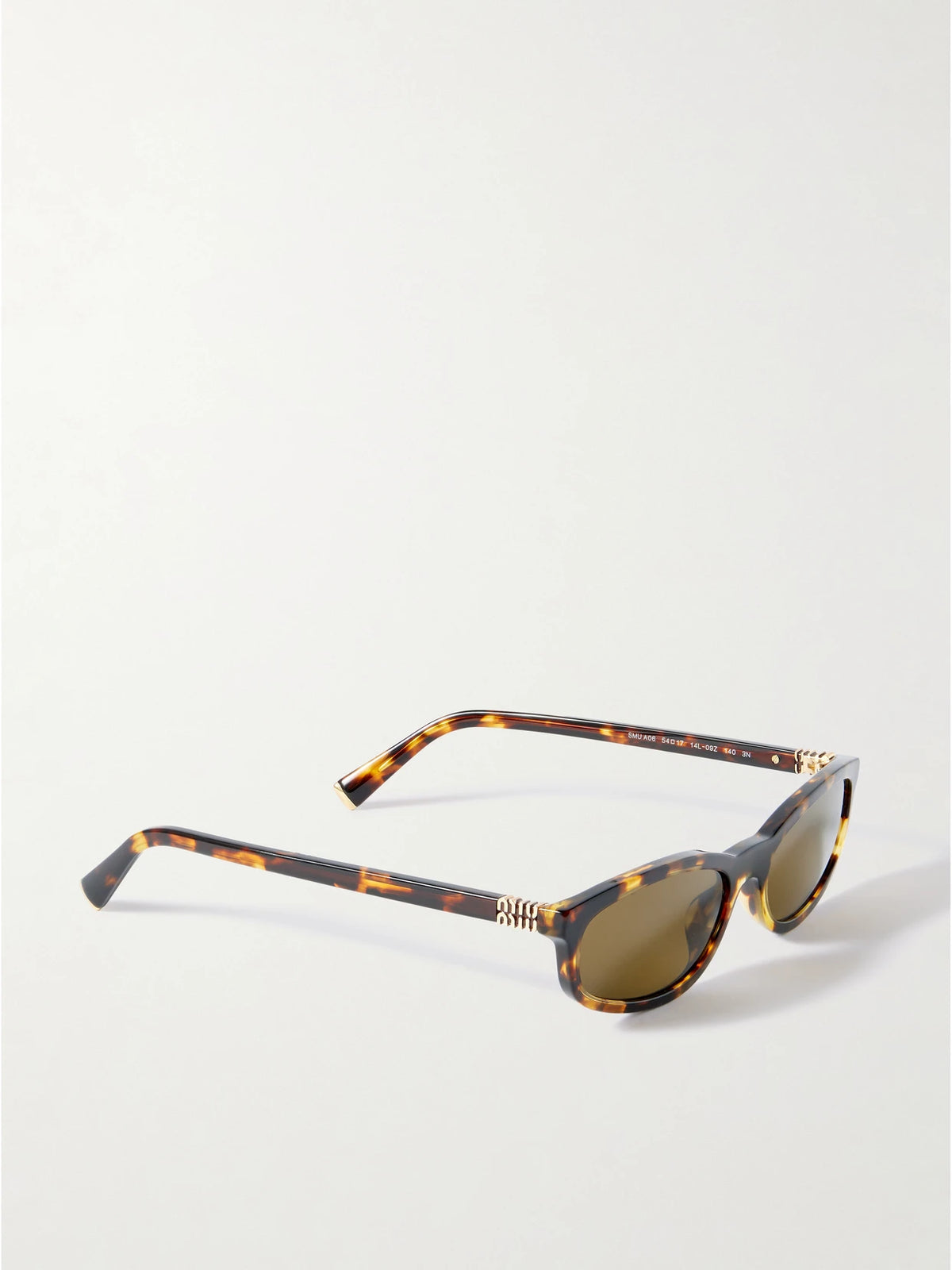 Oval-frame Tortoiseshell Acetate Sunglasses