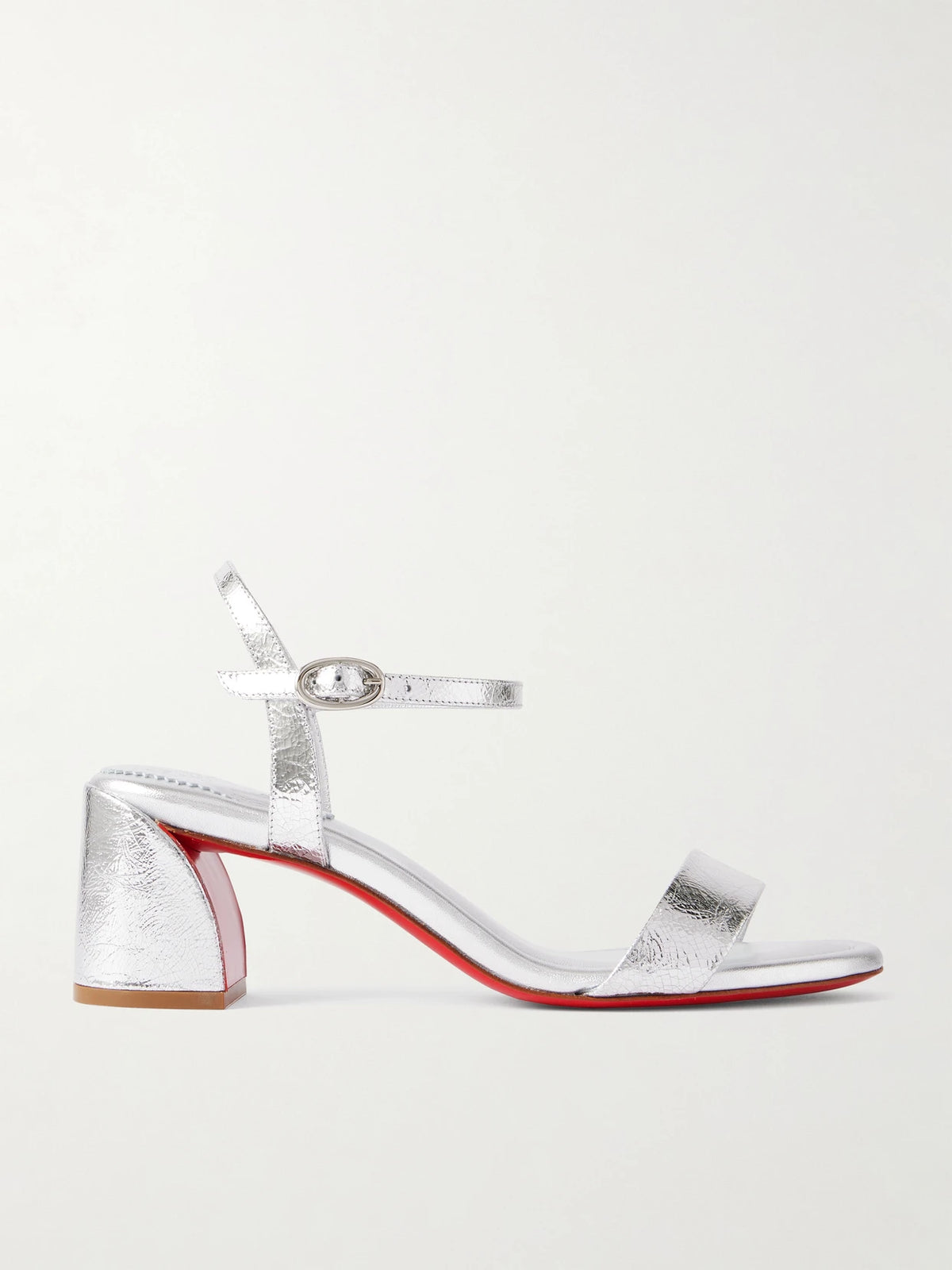 Miss Jane 55 Metallic Textured-leather Sandals
