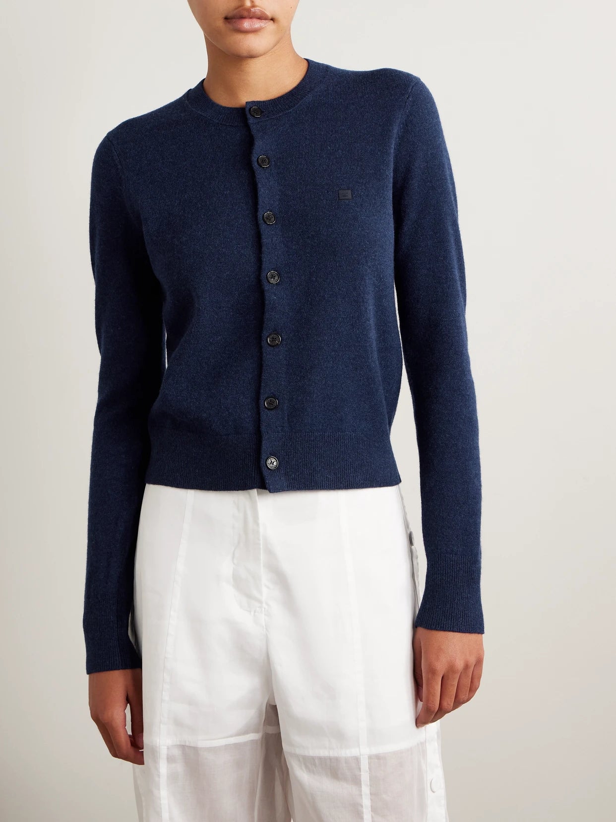 Appliquéd Wool Cardigan