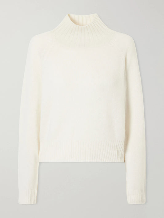 Allude Mock-neck Cashmere Sweater