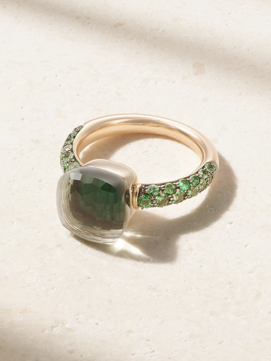 Nudo 18-karat Rose And White Gold Multistone Ring