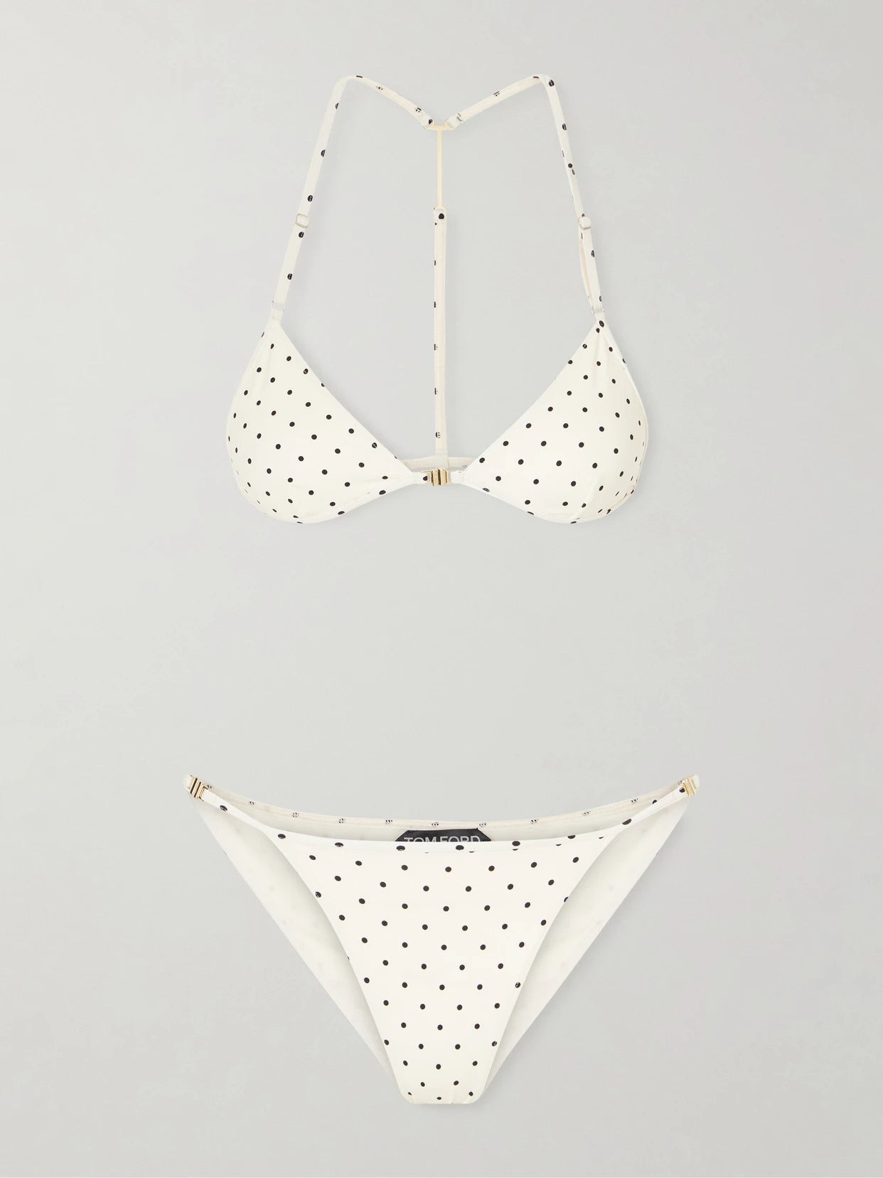 Image of Swimwear. Product name - Polka-dot Bikini in Ecru colour by brand - TOM FORD