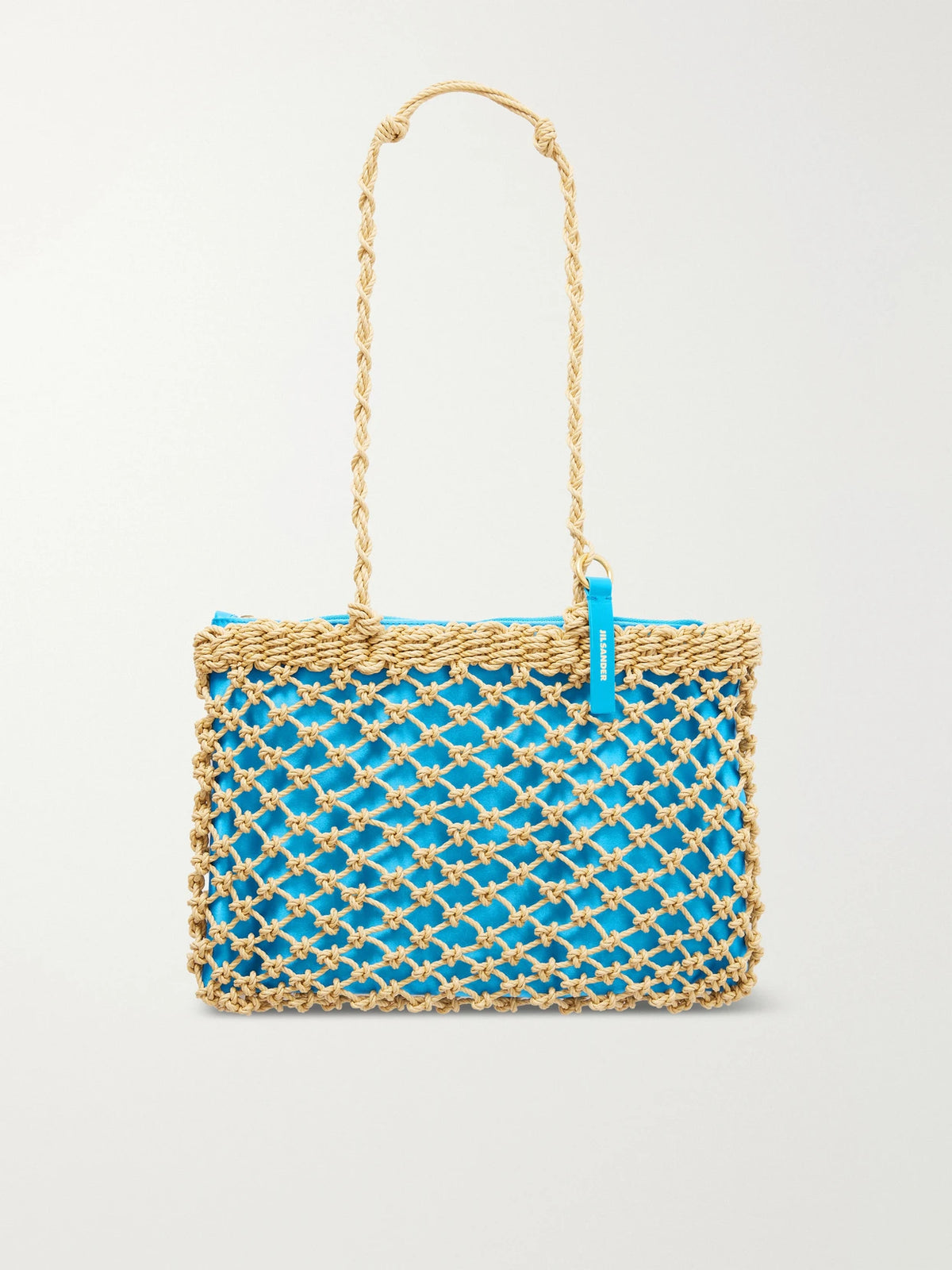 Tangle Net Satin And Cotton Cord Shoulder Bag