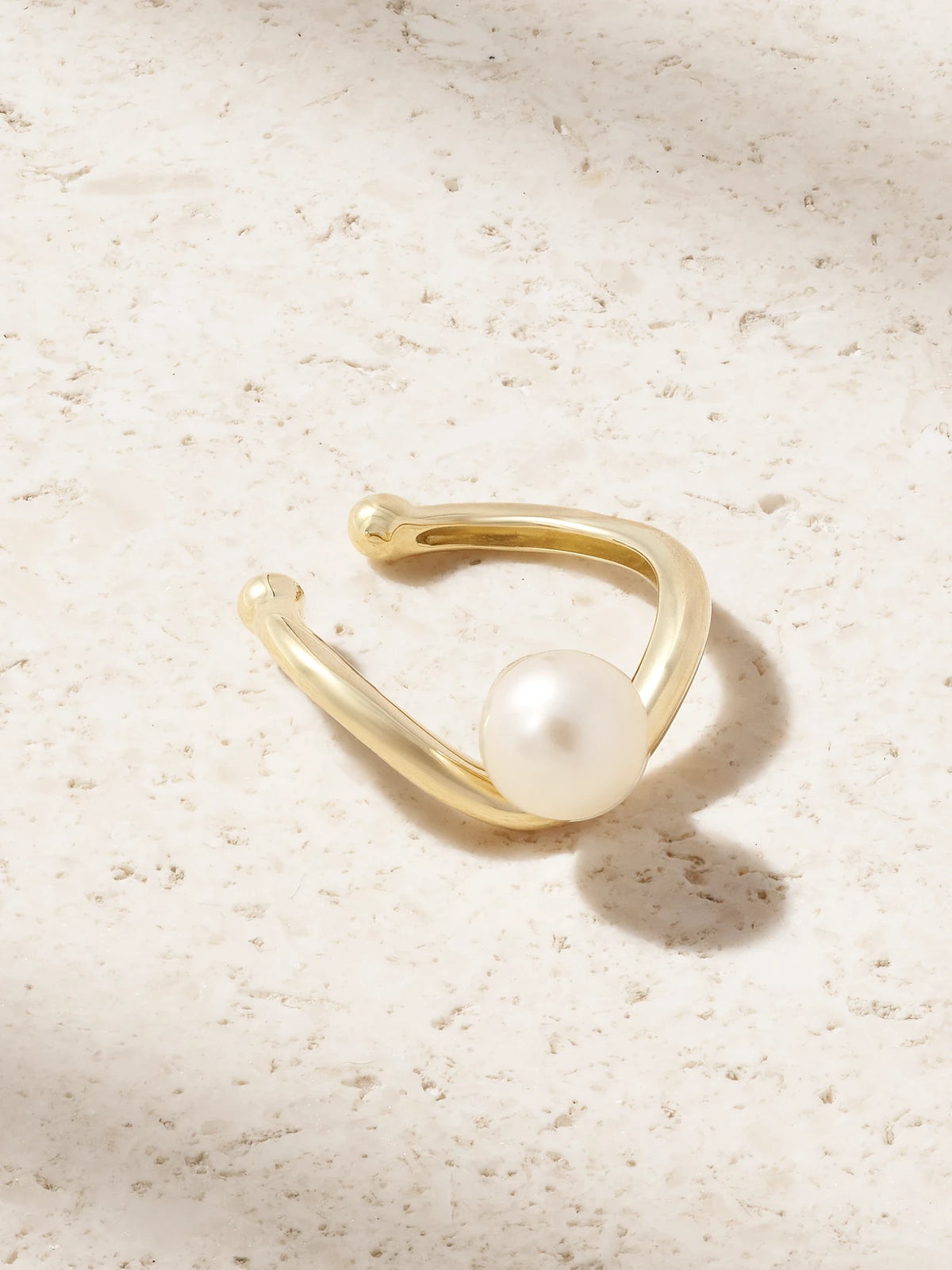 14-karat Gold Pearl Ear Cuff