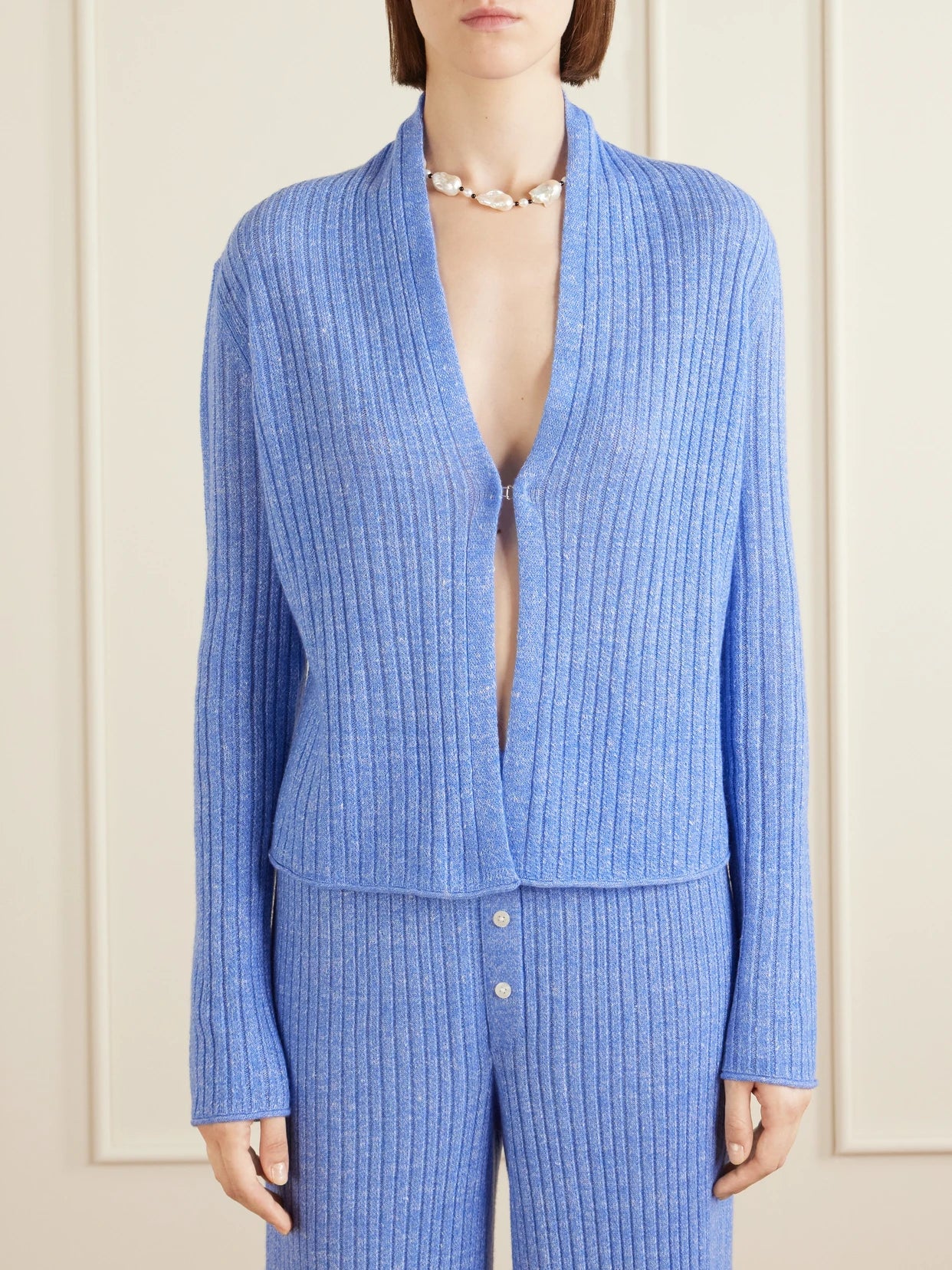 Stealth Ribbed Cashmere And Linen-blend Cardigan