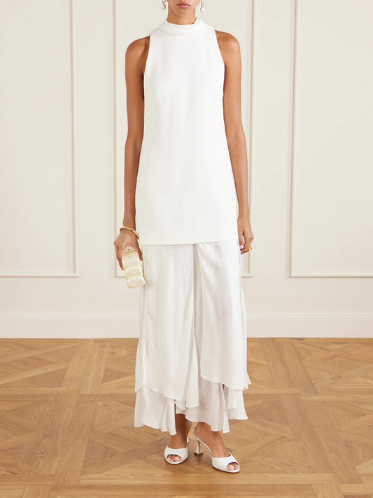 Image of Heels. Product name - Jadarona 70 Leather Mules in White colour by brand - Manolo Blahnik