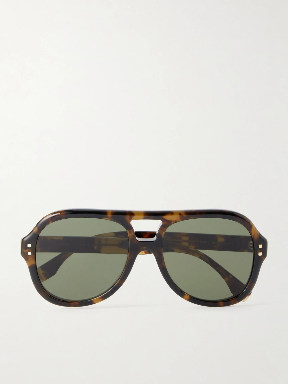 FENDI EYEWEAR Five Sisters Double-bridge Aviator-style Tortoiseshell Acetate Sunglasses