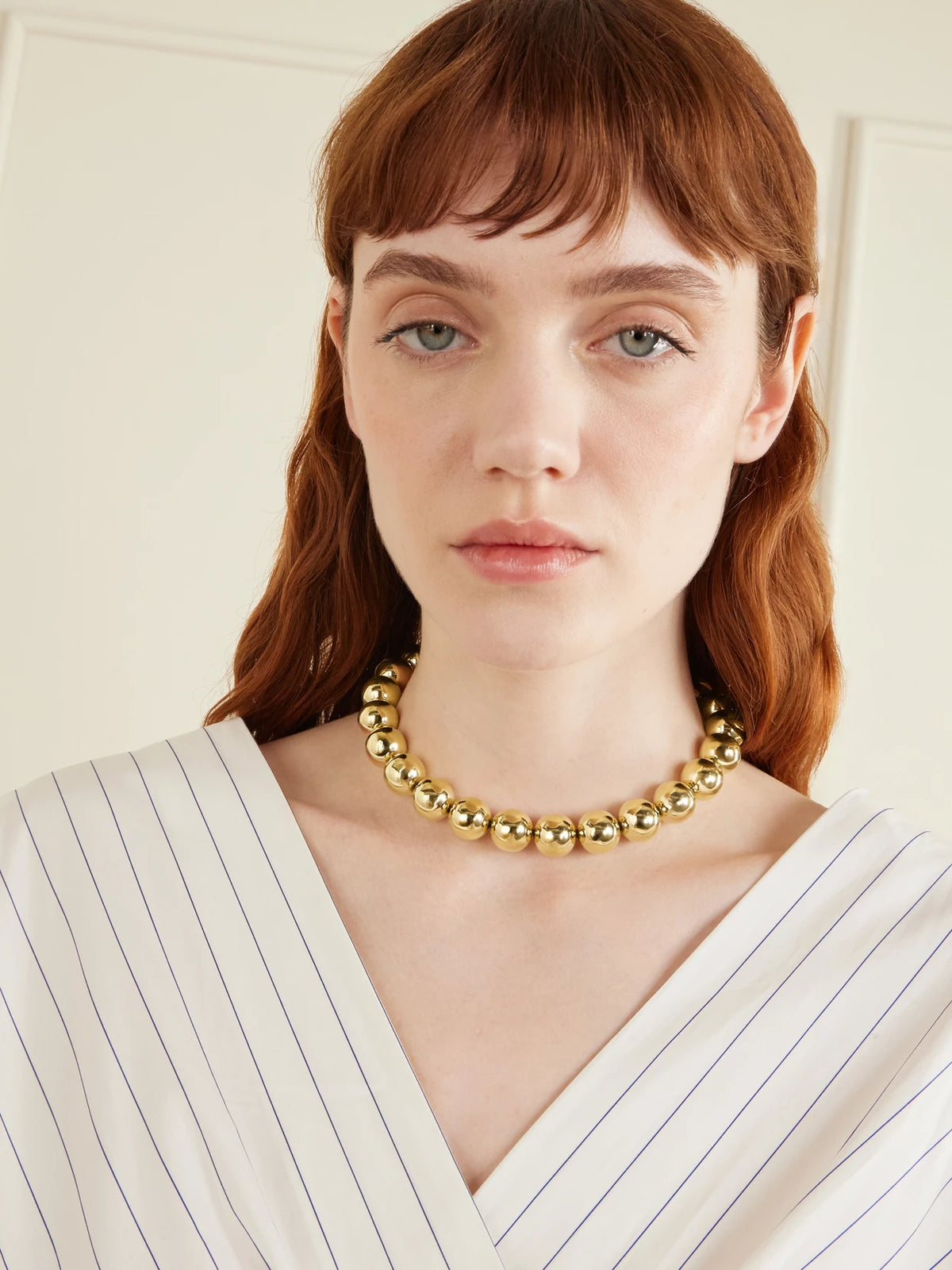 Image of Necklaces. Product name - Grain D'or 18-karat Gold Necklace in Multi colour by brand - Marie Lichtenberg