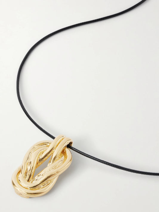Hercules Gold-plated Cord Necklace