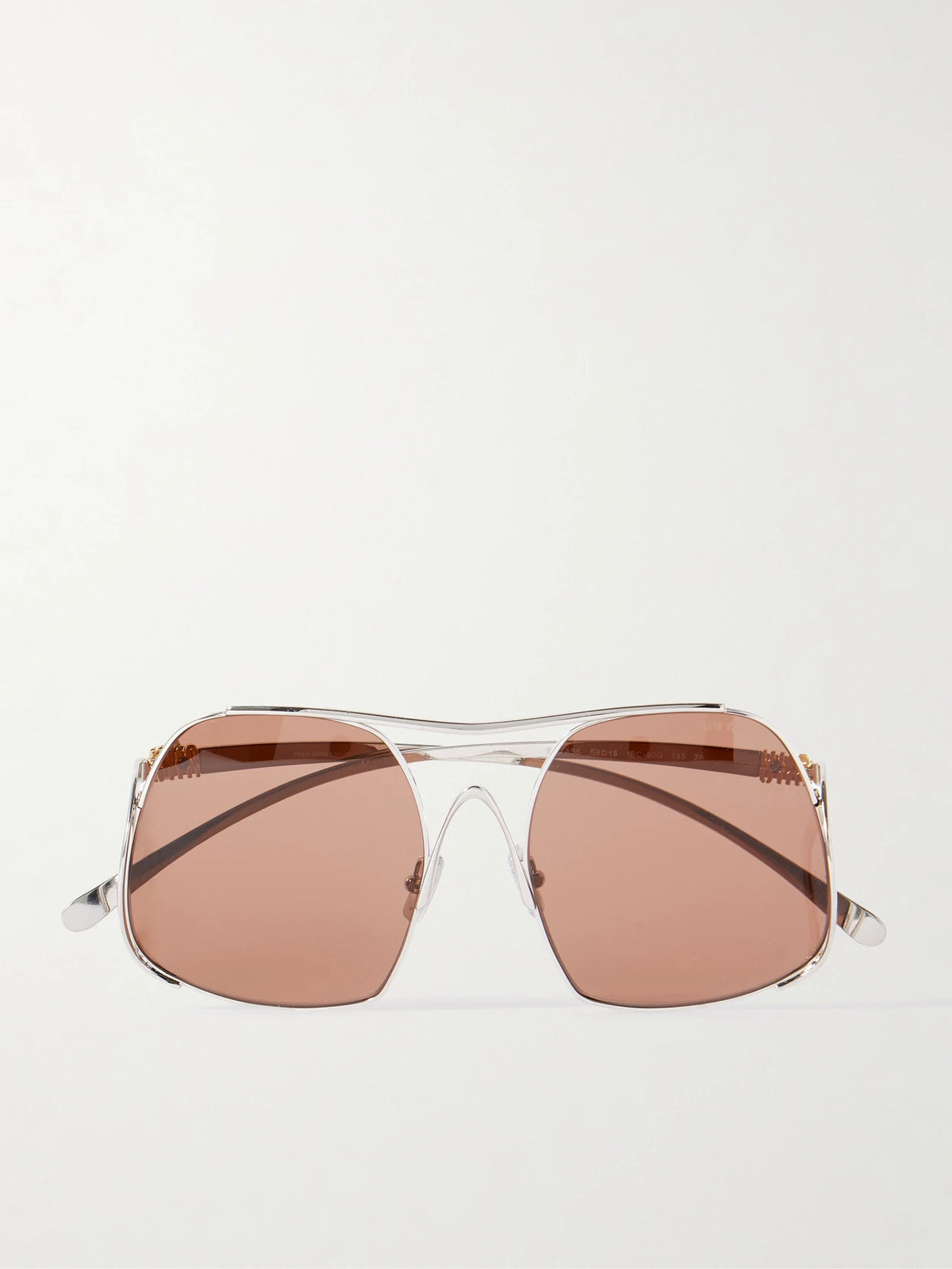Square-frame Silver-tone Sunglasses