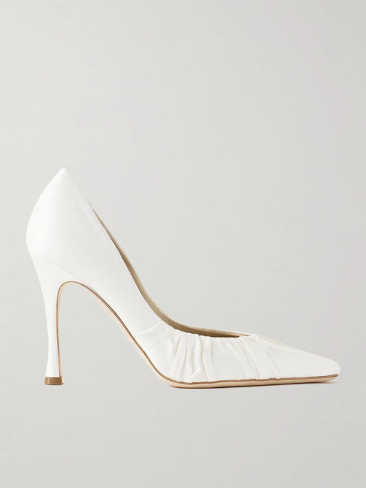 Nala Ruched Satin Pumps