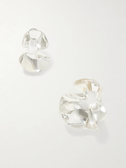 Wave Silver-plated Earrings