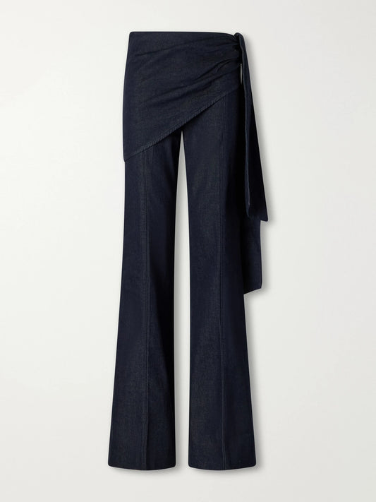 Zimmermann Valiant Draped Flared Jeans
