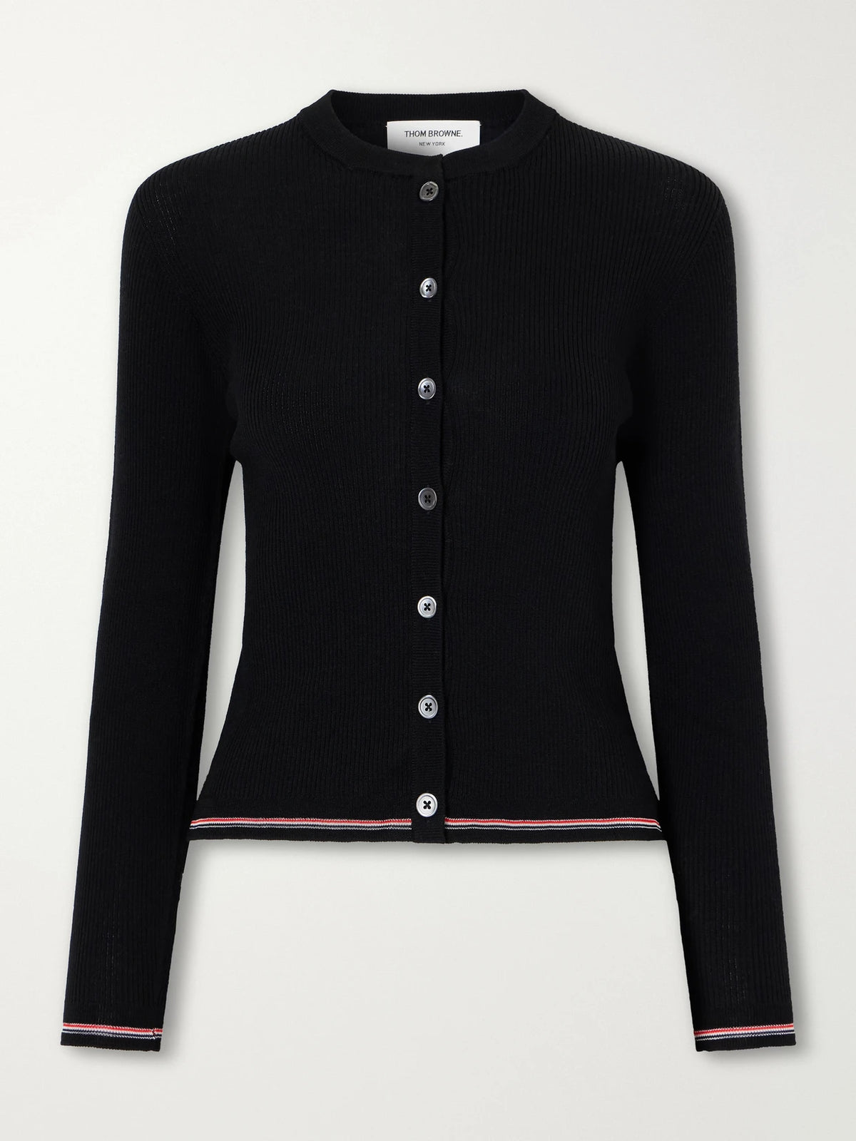 Thom Browne Ribbed Merino Wool Cardigan