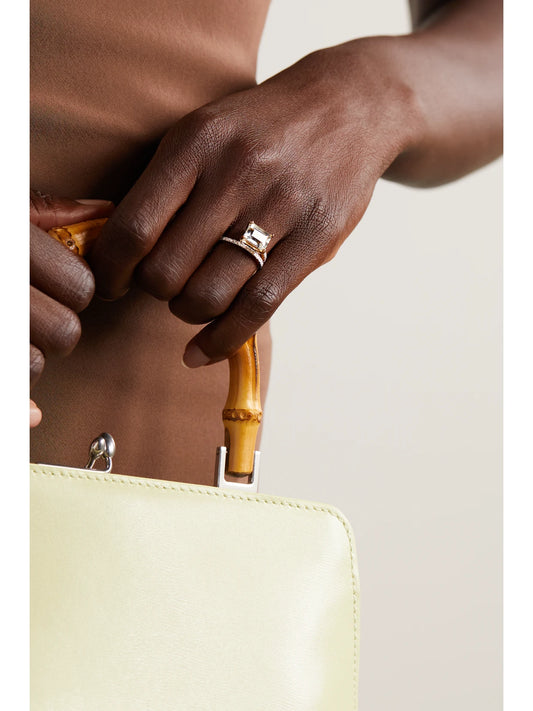 Image of Rings. Product name - Point Of Focus 14-karat Gold, Amethyst And Diamond Ring in Multi colour by brand - Mateo