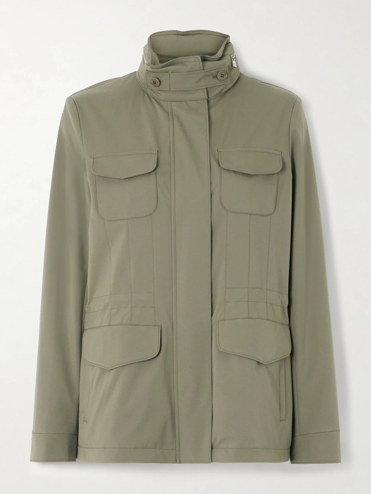 Image of Coats & Jackets. Product name - Traveller Shell Jacket in Green colour by brand - Loro Piana