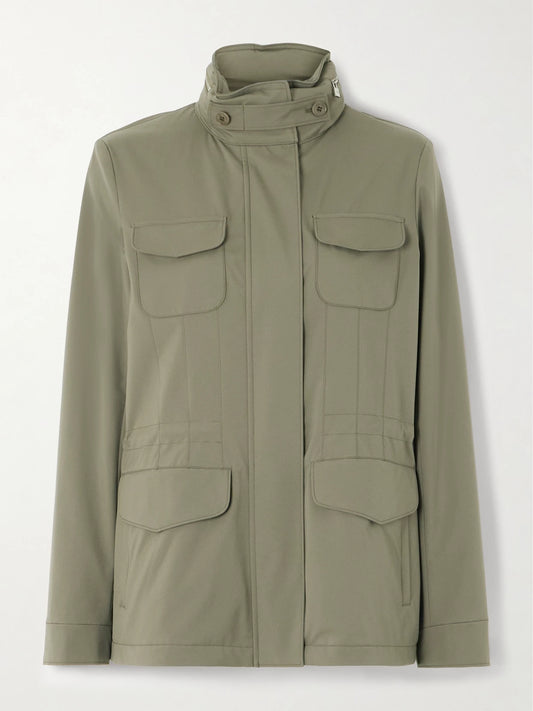 Image of Coats & Jackets. Product name - Traveller Shell Jacket in Green colour by brand - Loro Piana