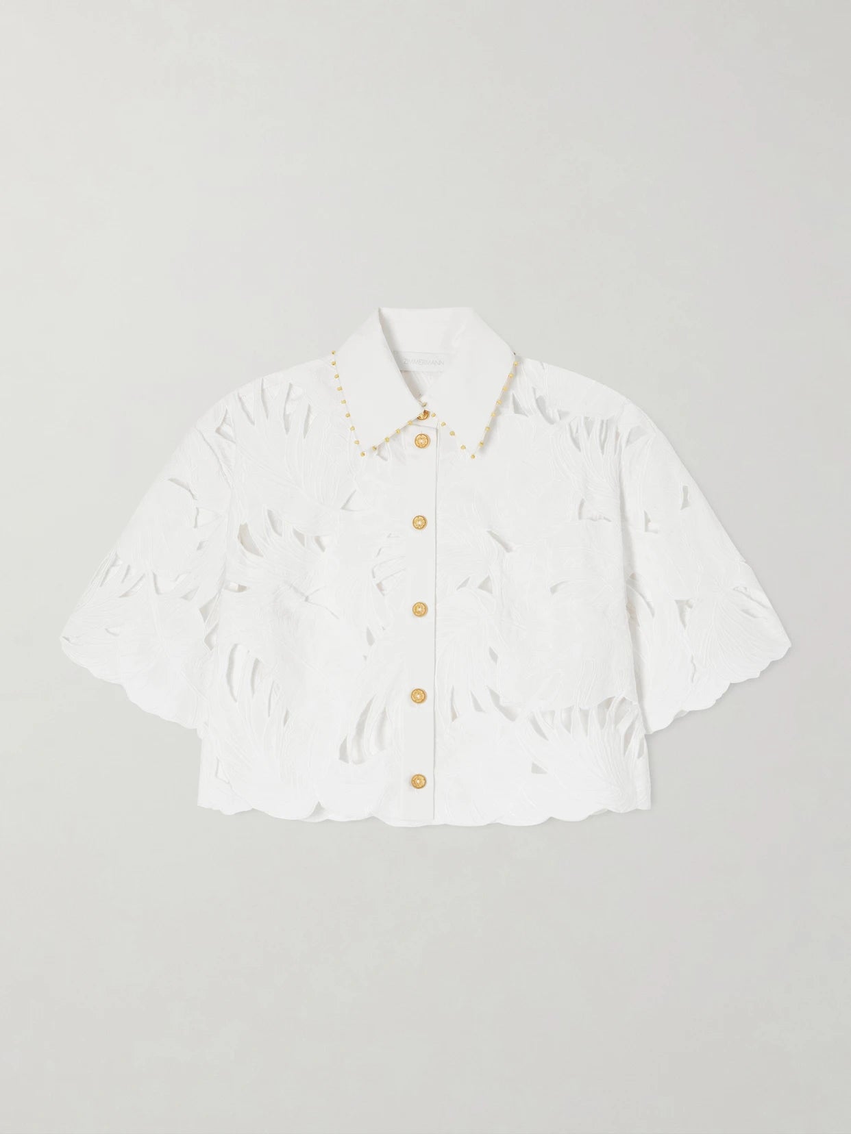 Mahon Cropped Embroidered Cotton Top