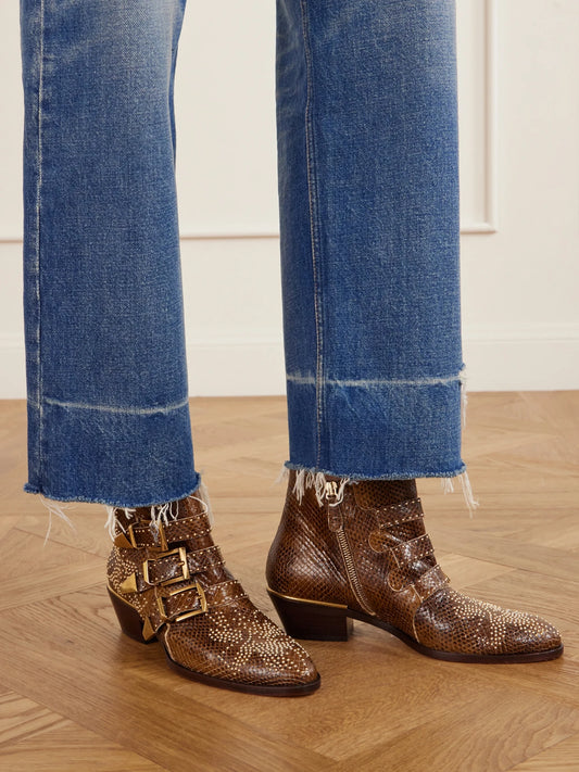Susan Studded Leather Ankle Boots